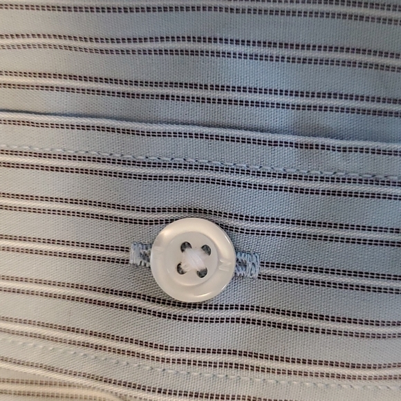 NWT! Nautica classic fit striped long sleeve dress shirt - Picture 5 of 13